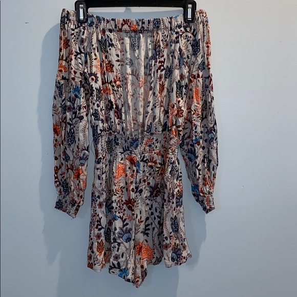 Free People Open-Shoulder Romper with Open Back - Picture 3 of 7